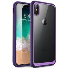 SUPCASE [Estilo Unicorn Beetle] Capa projetada para iPhone X, iPhone XS, capa protetora transparente híbrida premium para Apple iPhone X 2017/iPhone XS versão 2018 (violeta)