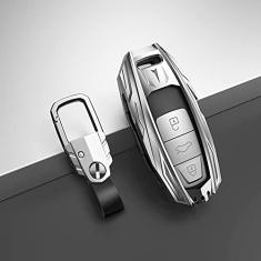 TPHJRM Capa da chave do carro em liga de zinco, adequado para Audi A6 C8 A7 A8 Q8 2018 2019