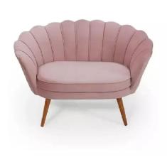 Namoradeira Pétala Rose Pés Palito Para Sala Quarto