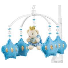 Móbile para berço musical e giratório Príncipe Coroa Bebê