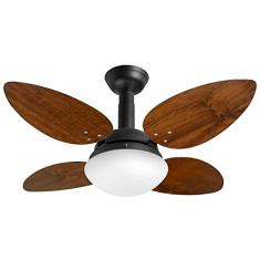 Ventilador de Teto Jet Pétalo Venti-Delta Preto 4Pás Imbuia 110V