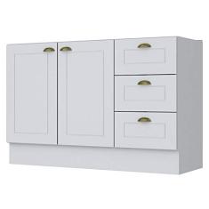 Balcão de Cozinha Pia 120 Cm 3 Gavetas 2 Portas Americana Henn