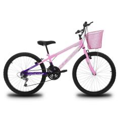 Bicicleta Infantil Aro 24 KOG Feminina 18V Shimano e Cesta
