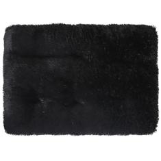 Tapete para caixa de cachorro, cama de cachorro para cães grandes, almofada de canil confortável e fofa antiderrapante para camas e móveis de cachorro, cama de cachorro acolchoada (Color : Black, Si