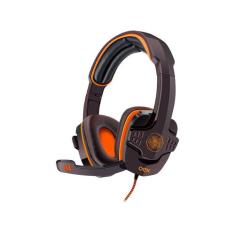 Headset Gamer para PC OEX - Target HS203, Preto e Laranja