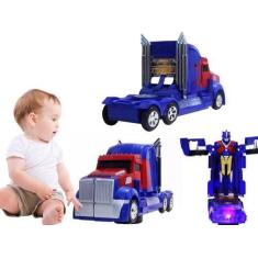 Caminhão Transformers Vira Robo Com Som E Luz Top - Str Store