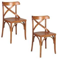 Kit 2 Cadeiras Decorativas Crift Carvalho Escovado - Gran Belo