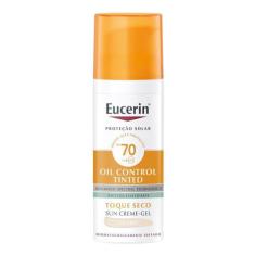 Eucerin Sun Oil Control Tinted Claro FPS 70 Protetor Solar Facial 50g