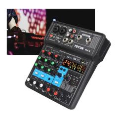 Mesa De Som 4 Canais Placa De Som Mixer de Áudio Profissional Bluetoot