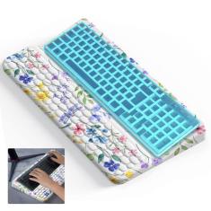 Laokiiy suporte de teclado para desktop, suporte de teclado de computador, suporte de teclado ergonômico para facilitar o trabalho de digitação, suporte de teclado com descanso de pulso conf