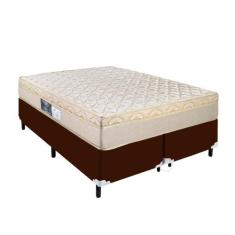Cama Arezzo King Box Molas Ensacadas Marrom - Portobel