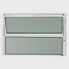 Janela de Alumínio Basculante 40x100cm Vidro Mini Boreal Master Brimak