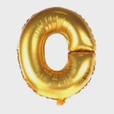 Balao metal 40CM dourado letra O