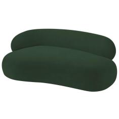 Divã Recamier Luxo Decorativo Canadá 150cm Lado Direito Linho - Amarena Móveis Cor Verde