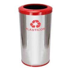 Lixeira Em Aço Inox Com Aro Pintado 22L - JSN