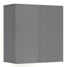 Armário De Cozinha Aéreo 2 Portas 67cm Italy Cinza - Ej Móveis