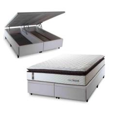 Conjunto Box Baú San Diego Branco 193x203x74 Espuma D33 - King House