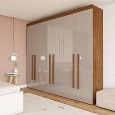 Guarda-Roupa Casal Triunfo 6 PT Imbuia e Off White