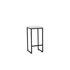 Banqueta Alta Decorativa Donna Estofada Armação Preto