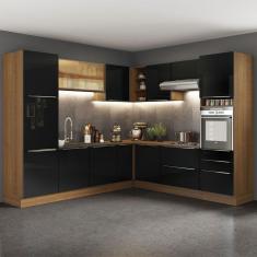 Cozinha Completa Madesa de Canto com Armário e Balcão