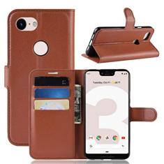 Capa para GOOGLE Pixel 3 Lite XL, capa carteira flip de couro PU premium com compartimento para cartão, suporte e fecho magnético [capa interior à prova de choque de TPU] Compatível com GOOGLE Pixel 3