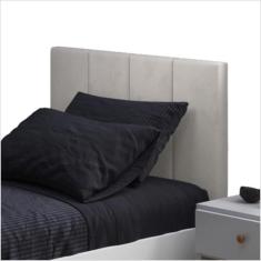 Cabeceira Solteiro Laura 0,90 Almofadada Bege Claro Ofertamo