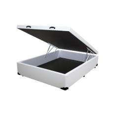 Cama Box Baú Viúva Ayman Móveis Sintético Branco 41x128x188