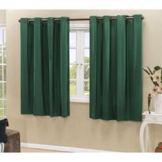 Cortina Blackout PVC corta 100 % a luz 2,20 m x 1,30 m Verde - Bella V