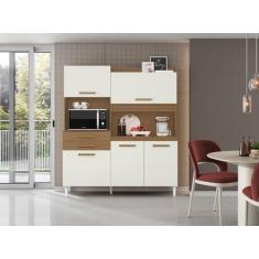 Cozinha Compacta 5 Portas 2 Gaveta Isis Atacama Off White - Aramóveis