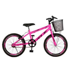 Bicicleta Aro 20 Kls Free Gold Freio V-Brake Mtb Feminina, Rosa chicle