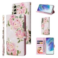 UEEBAI Capa carteira para Samsung Galaxy S22 5G, capa de telefone de couro PU com suporte e bloqueio de RFID, capa flip com compartimentos para cartões, alça de pulso, padrão gravado, fecho magnético,