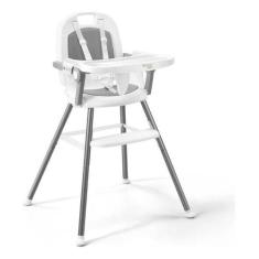 Cadeira De Alimentação 3 Em 1 Infantil Portátil Berry Cinza Multikids