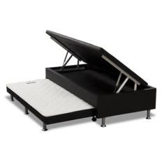 Cama Box Bau Solteiro Com Auxiliar Semi Ortopedica material sintético 