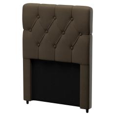 Cabeceira Para Cama De Solteiro Probel Califórnia Em Tecido Suede Marrom