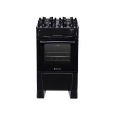 Fogão De Piso Atlas Monaco Top Glass 4 Bocas Mesa De Vidro Forno 50 Li