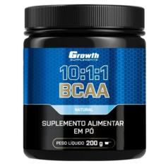 Bcaa em Pó 10:1:1 200g Growth Supplements, Natural