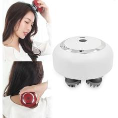 Massageador Elétrico De Cabeça Portátil USB Recarregável (Branco)