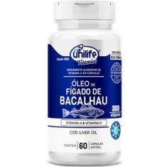 Óleo De Fígado De Bacalhau Vitaminas A E D 60 Caps 350Mg - Unilife