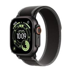 Apple Watch Ultra 3 GPS + Cellular, Caixa em titânio preto de 49 mm com Loop Trail preto/carvão ‑ P/M