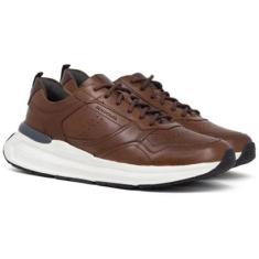 Tênis Masculino Democrata Denim Brad Ultra Light Couro Confortável 527101-Masculino