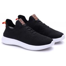 Tênis Meia Sneaker Sola Leve E Macio Confortável Jvmarc 400, Preto, 37