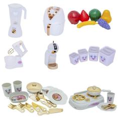 Kit Cozinha Princesa Air Fryer Fogão Cooktop Louça Pote 33Pç