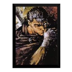 Quadro Guts Berserk Arte Anime Poster Moldurado