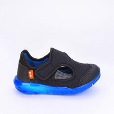 Tênis Infantil Kidy Flex Light Calce Fácil Preto Azul