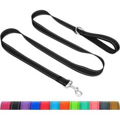 Taglory Coleira para cães pequenos, coleira refletiva dupla face com alça acolchoada de neoprene macio, 1,8 cm por 1,8 m, adequada para cães de raças pequenas, médias e grandes com menos de 9 kg,