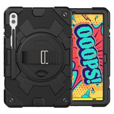 Estojo protetor Capa para tablet compatível com Samsung Galaxy Tab S9 Plus 12,4 polegadas X810/X816B/X818U Capa TPU + PC Capa de corpo inteiro com suporte giratório e alça de mão Capa robusta à prova