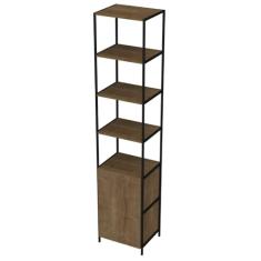 Estante Para Livros Steel Quadra 1 Porta Vermont Artesano
