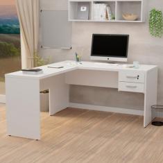 Mesa De Escritório Em L 1.60x1.50 Com Gaveteiro Tampo 30mm - NetMobil,