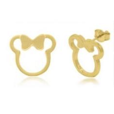 Brinco Minnie Infantil Banhado A Ouro - Jhulias Joias E Semi Joias