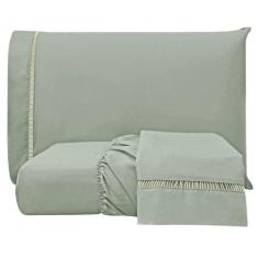 Jogo Cama Lençol Bold Queen Percal 400 Fios Acetinado Ponto - Casa Sca